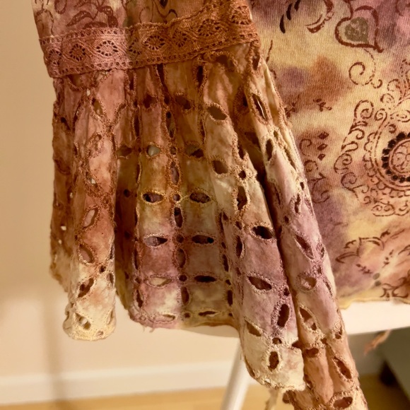 Super soft, boho long-sleeved tee with embroidery, vintage style - Picture 4 of 7